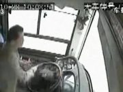 bus crash river China