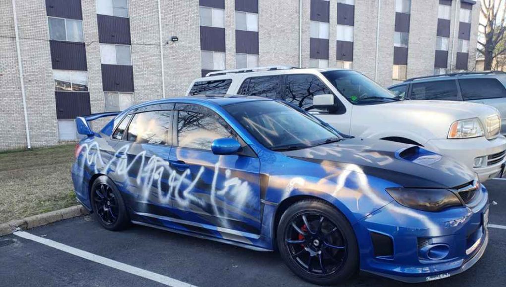 Subaru WRX spray paint