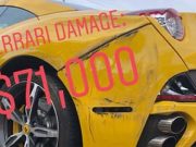 Damaged Ferrari California fender