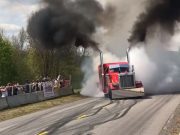 big rig Canadian burnout