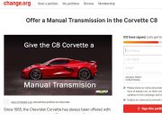 Corvette C8 Manual petition