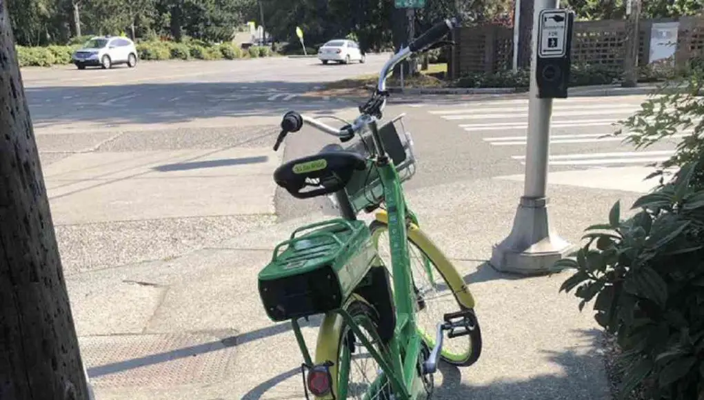 bike scooter blocking flow of traffic