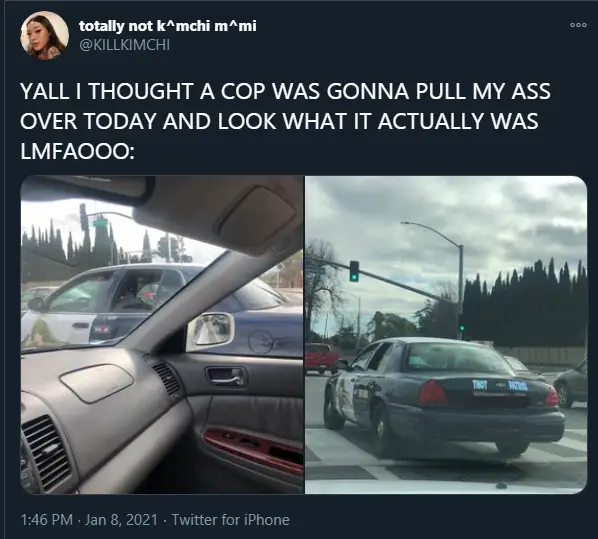 San Jose Thot patrol simp enforcement decommissioned police car