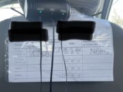Uber driver displays Covid record