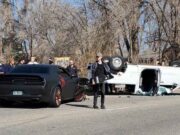 Loveland Cars and Coffee Crash Hellcat