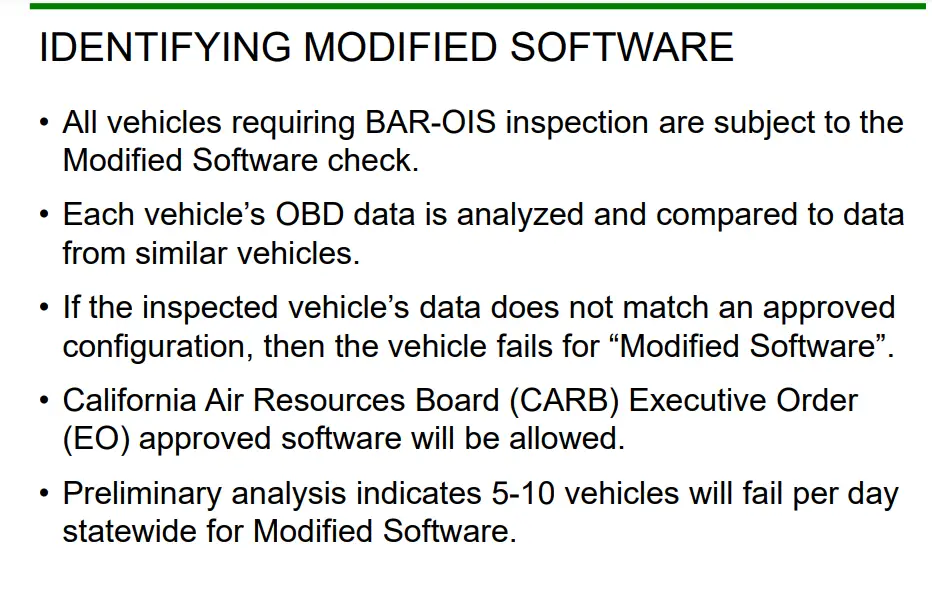 BAR-OIS modified software