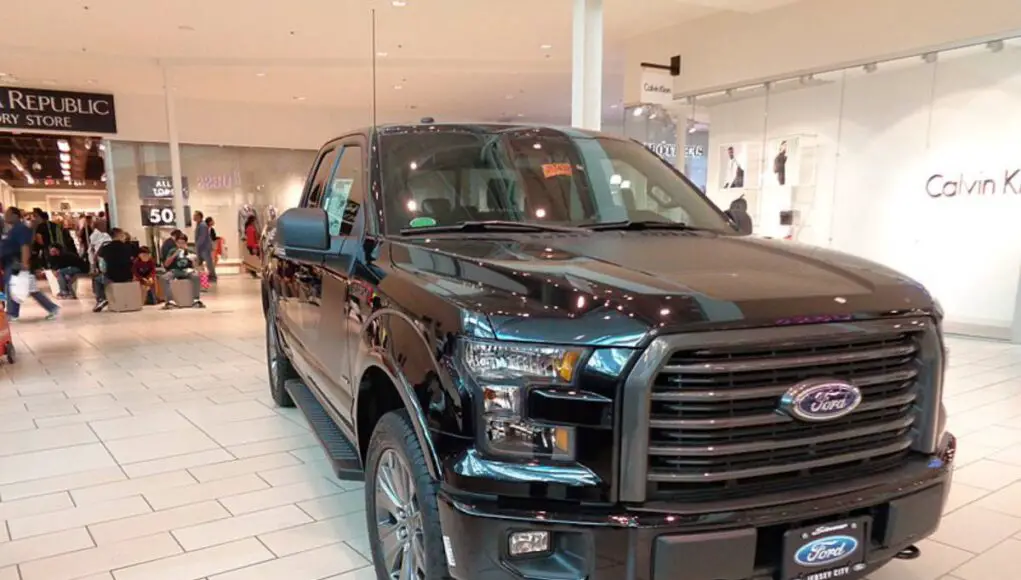 Ford F-150 parked in a mall