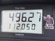 Joe Biden I did that sticker on U.S. gas pump
