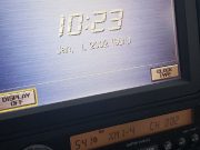 Honda Ridgeline owner showing infotainment screen with date and time new year bug