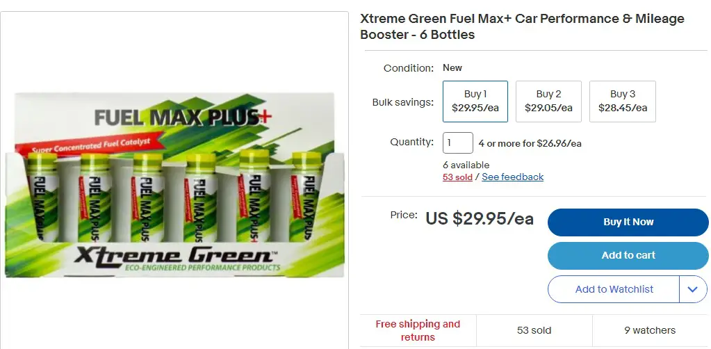 Xtreme Green Fuel Max Vehicle Performance and Mileage Booster 