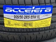 An Accelera Tires tire label