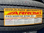 An Arroyo Tires tire sticker