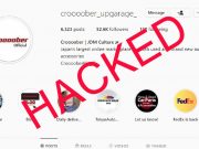 Croooober Upgarage's Instagram account is hacked