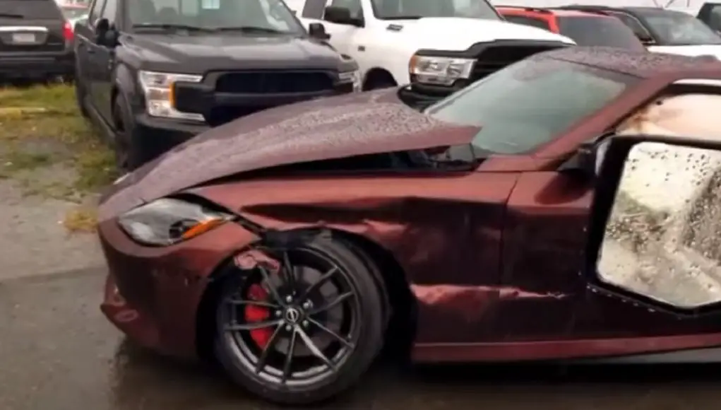 The first wrecked 2023 Nissan Z