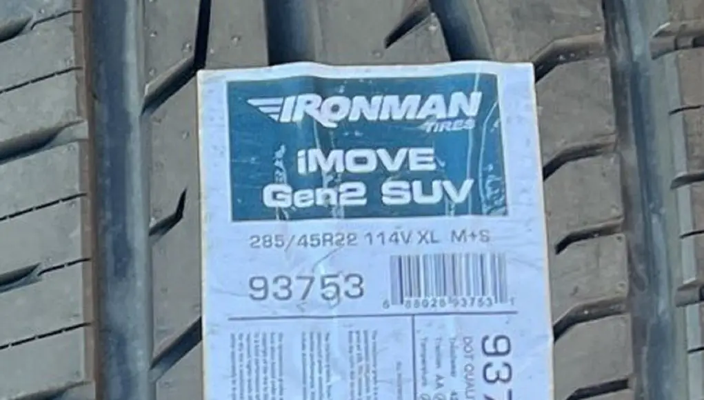 Ironman tires label sticker