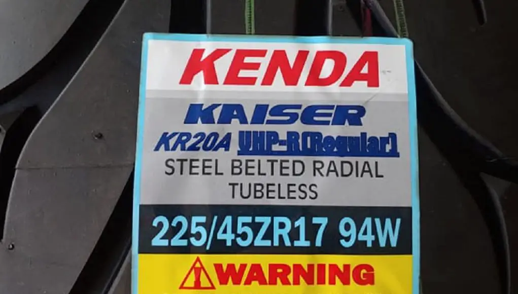 Kenda Kaiser KR20A tire sticker