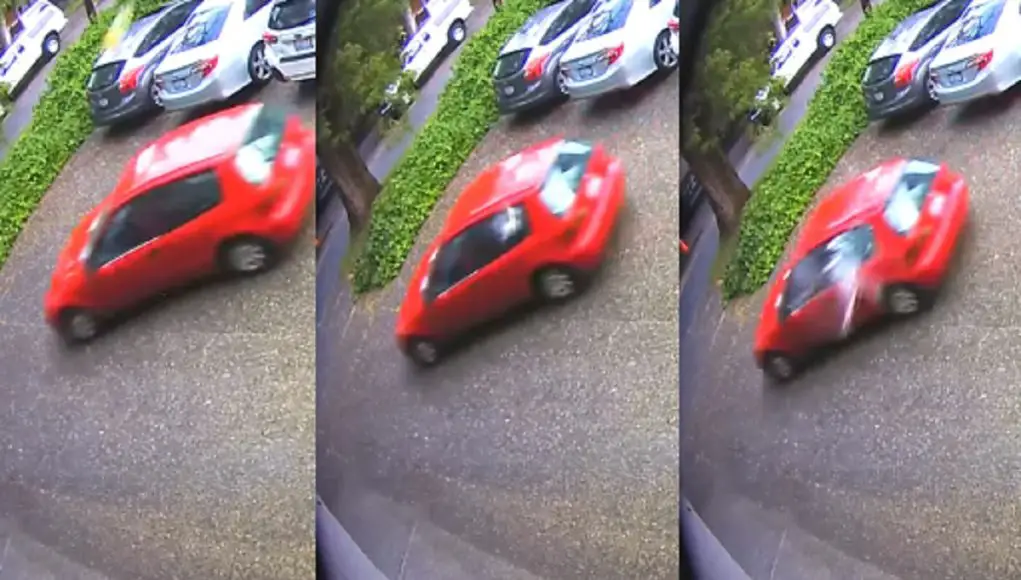 Car prowler in Honda Civic nailed with a bottle from two stories up