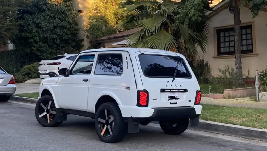Lada Niva 4x4 for parked in Glendale California that happens to be for sale