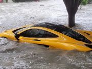 McLaren P1 under water in Florida thanks to Hurricane Ian