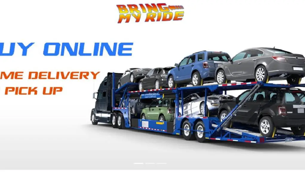 A screenshot of the front page of BringMyRide.com