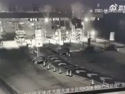 Driver in China survives after crashing into tollbooth barrier and launching into the air
