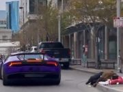 @Austin_Harmon30 using his Lamborghini Huracan to wake up a homeless man