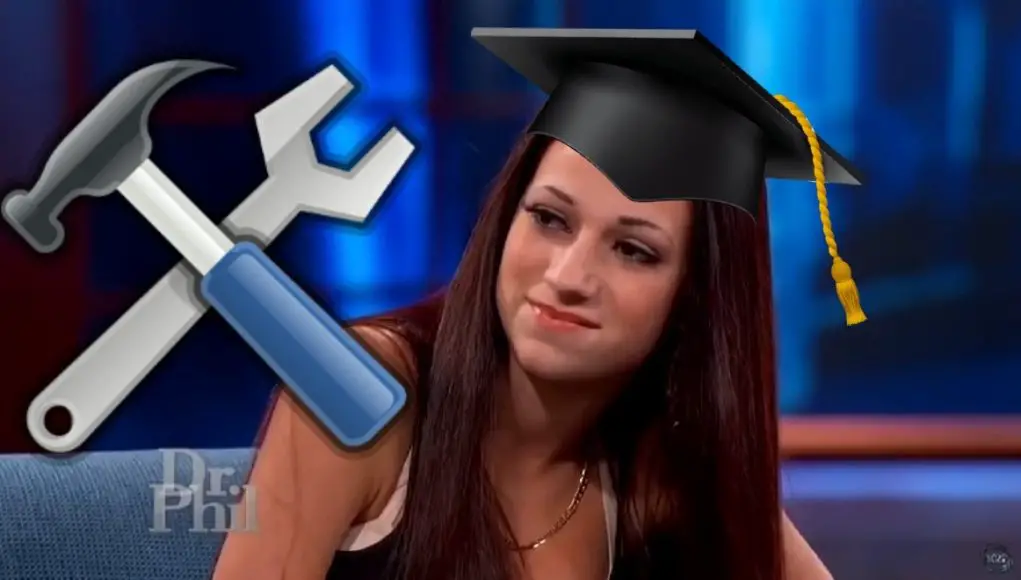 Danielle Bregoli with a graduating cap on.