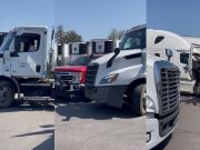 A would-be semi theif crashes into a Super Duty