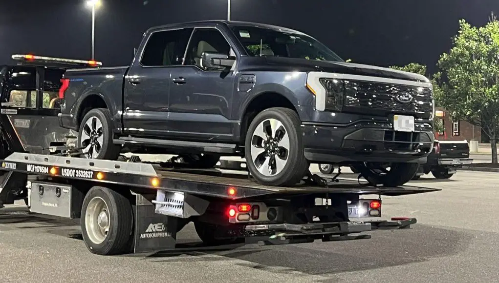 This Ford Lightning's got a lithium ion battery leak