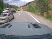 Jeep overtakes over double solid yellow, causes crash