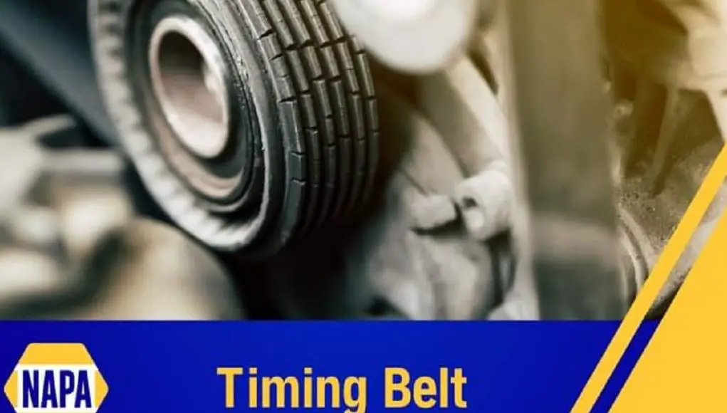 NAPA Auto Parts post showing a serpentine belt instead of a timing belt