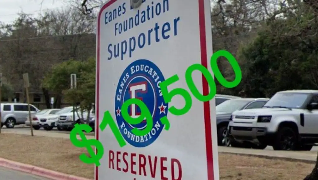 Parking spot at Texas HIgh School auctioned off for $19,500.