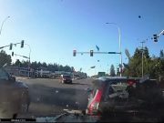 Driver in Nanaimo causes multi car collision because she was texting.