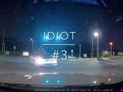Three drivers blow through a red light in Charlotte, NC
