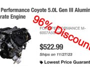 Jegs accidentally discounted engines by as much as 96%