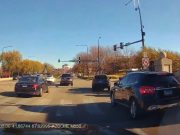 Driver in Chicago, IL goes straight from a right turn only lane.