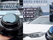 Screenshots for a scam product called an electromagnetic molecular interference antifreeze snow removal device.