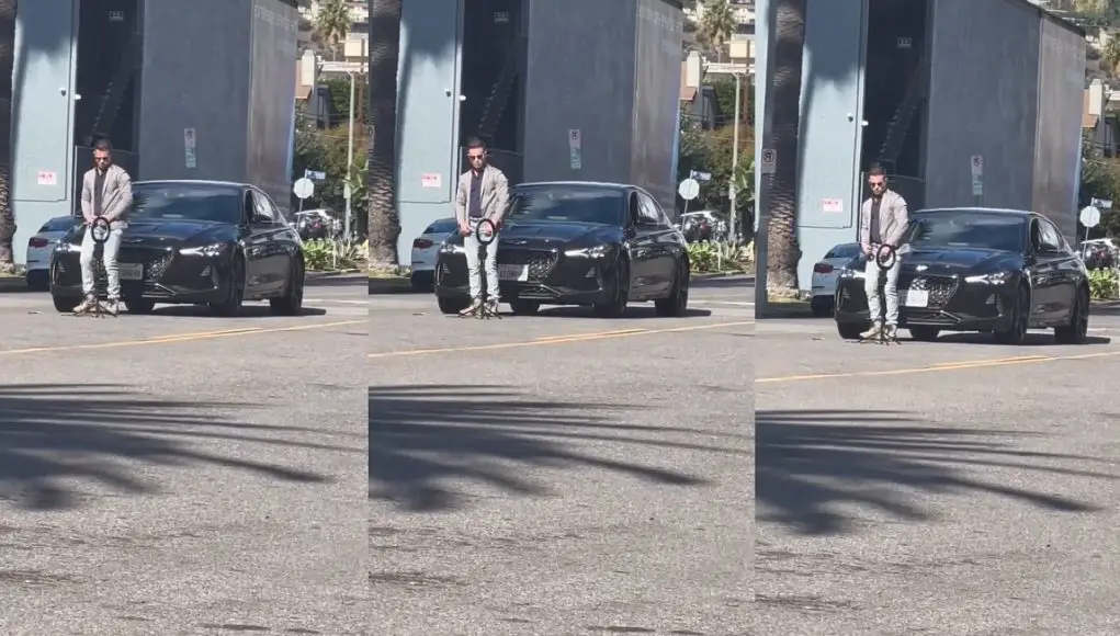 L.A. man caught taking embarrassing solo photoshoot for whatever he's hawking.