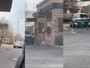 Wendy's drive-thru employee filmed throwing coffee pot out the window.
