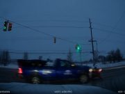 Dodge Ram plow truck runs stop sign by a good 10 seconds in Brighton, Michigan