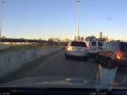 Driver on I-10 on-ramp in Houston refuses to zipper merge.