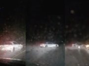 Mazda RX-8 overtakes over the speed limit on icy roads and crashes.