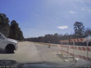 Driver in New Caney, TX fails to yield and almost gets t-boned.