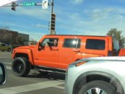 Orange Hummer H3 road rage incident Longmont, CO