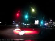 Driver in Vista, CA commits hit-and-run after running red light.