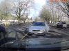 Driver slams into innocent motorist as they use center turn lane like a regular lane.