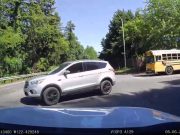 Driver in Ford Escape in Camas, WA pulls out, doesn't yield the right of way properly.