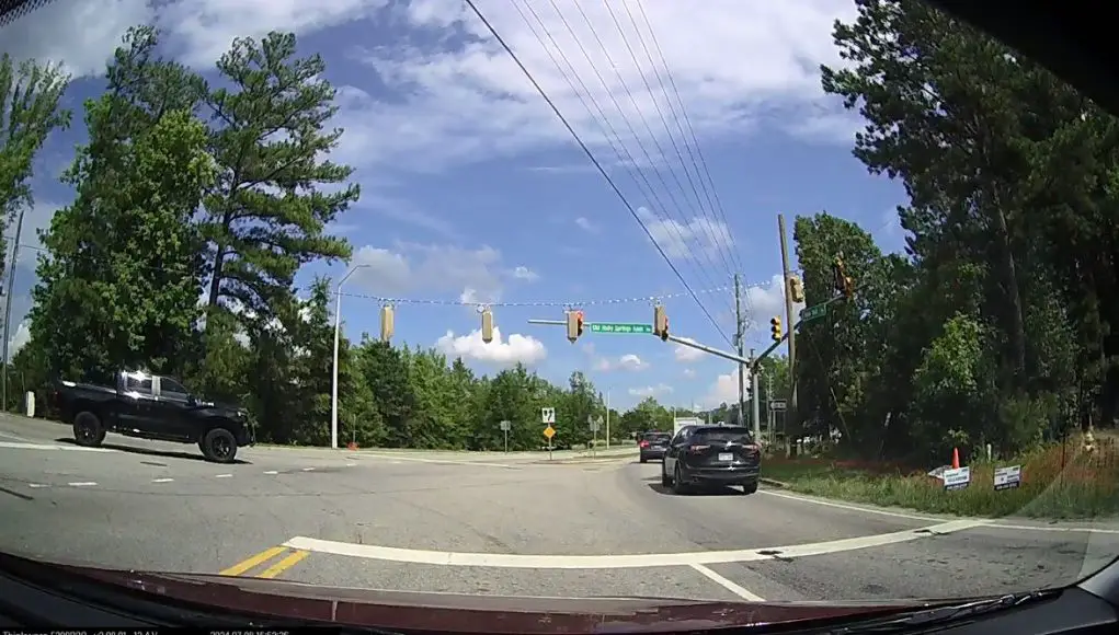 Threre drivers run red lighht at intersection with Old Holly Springs Apex Rd. in Holly Springs, NC