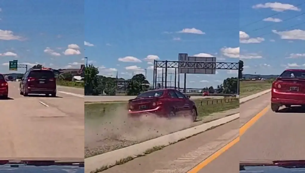 No look lane change in Onalaska, WIS on I-90 almost results in spinout