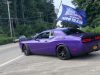 A Dodge Challenger flying a Trump Flag exiting the Brewster Elks Annual Car Show shortly before getting pulled over.